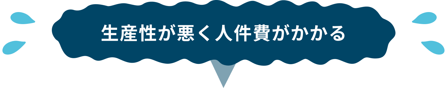 生産性が悪く人件費がかかる